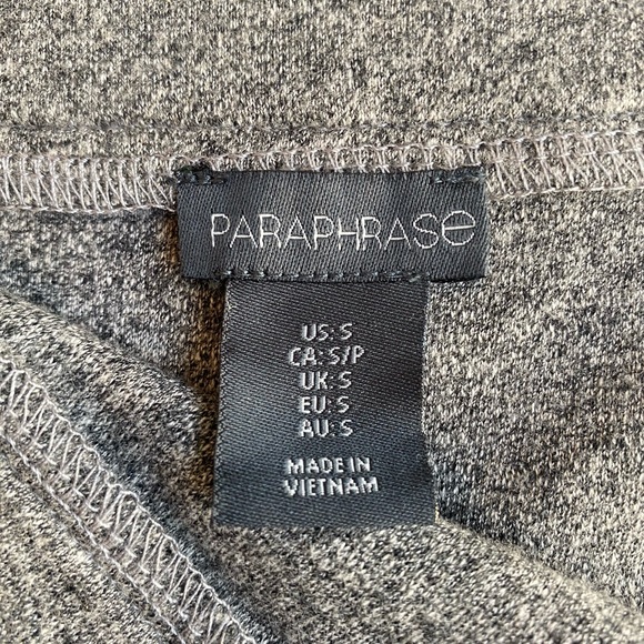 Grey Flare Cotton Side Zip Skirt Small - Picture 5 of 7